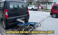 Çarpmamak için kaçtı, başka araca çarptı