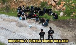 Bodrum'da 21 düzensiz göçmen yakalandı
