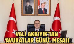 Vali Akbıyık’tan ‘Avukatlar Günü’ mesajı