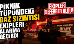 Piknik tüpündeki gaz sızıntısı ekipleri alarma geçirdi