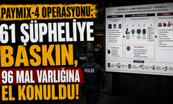 Paymix-4 operasyonu: 61 şüpheliye baskın, 96 mal varlığına el konuldu