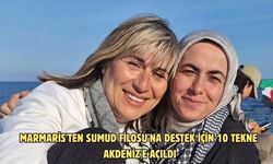 Marmaris'ten Sumud Filosu'na destek için 10 tekne Akdeniz'e açıldı
