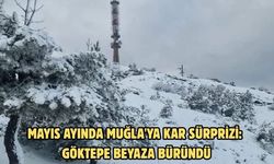 Mayıs ayında Muğla'ya kar sürprizi: Göktepe beyaza büründü