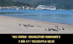 "MSC Divina" kruvaziyeri Marmaris'e 3 bin 471 yolcusuyla geldi