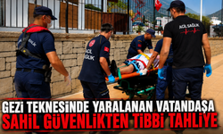 Gezi teknesinde yaralanan vatandaşa Sahil Güvenlikten tıbbi tahliye