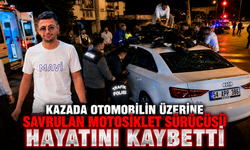 Kazada otomobilin üzerine savrulan motosiklet sürücüsü hayatını kaybetti