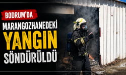 Bodrum’da marangozhanedeki yangın söndürüldü