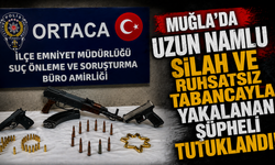 Muğla'da uzun namlulu silah ve ruhsatsız tabancayla yakalanan şüpheli tutuklandı
