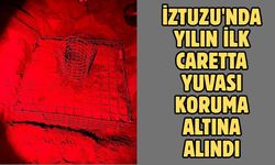 İztuzu'nda yılın ilk caretta yuvası koruma altına alındı