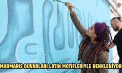 Marmaris duvarları latin motifleriyle renkleniyor