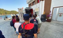 Fethiye'de adada yaralanan kişiye tıbbi tahliye
