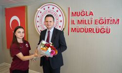 Muğla’nın şampiyon öğrencileri İl Milli Eğitim Müdürü Çay ile bir araya geldi