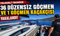 Yelkenli teknede 36 düzensiz göçmen ve bir göçmen kaçakçısı yakalandı