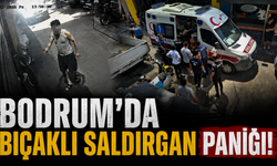 Bodrum'da bıçaklı saldırgan paniği