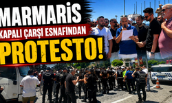 Marmaris Kapalı Çarşı Esnafından protesto