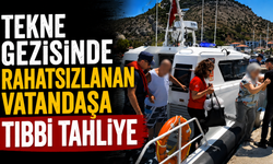 Tekne gezisinde rahatsızlanan vatandaşa tıbbi tahliye