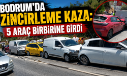 Bodrum’da zincirleme kaza: "5 araç birbirine girdi"