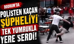 Polisten kaçan şüpheliyi tek yumrukla yere serdi