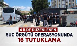 4 ilde düzenlenen suç örgütü operasyonunda 16 tutuklama
