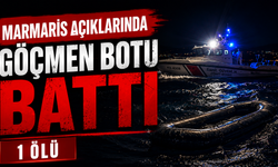 Marmaris açıklarında göçmen botu battı: 1 ölü, 2 kayıp