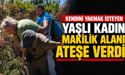 Kendini yakmak isteyen yaşlı kadın makilik alanı ateşe verdi