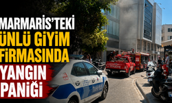 Marmaris'teki ünlü giyim firmasında yangın paniği