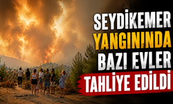 Seydikemer yangınında bazı evler tahliye edildi