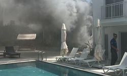 Bodrum'da otel avlusunda çıkan yangın söndürüldü
