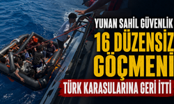 Yunan sahil güvenlik 16 düzensiz göçmeni Türk karasularına geri itti