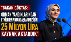Bakan Göktaş:"Orman yangınlarından etkilenen vatandaşlarımız için 25 milyon lira kaynak aktardık"