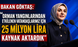 Bakan Göktaş:"Orman yangınlarından etkilenen vatandaşlarımız için 25 milyon lira kaynak aktardık"