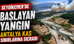 Seydikemer’de başlayan yangın Antalya Kaş sınırlarına sıçradı