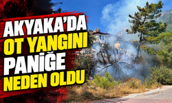 Akyaka’da ot yangını paniğe neden oldu