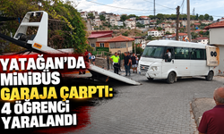 Yatağan'da minibüs garaja çarptı: 4 öğrenci yaralandı