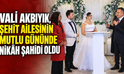 Vali Akbıyık, şehit ailesinin mutlu gününde nikâh şahidi oldu