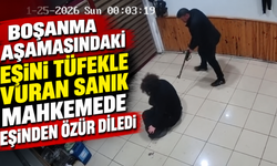 Boşanma aşamasındaki eşini tüfekle vuran sanık mahkemede eşinden özür diledi