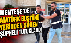 Menteşe'de Atatürk büstünü yerinden söken şüpheli tutuklandı
