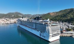 Marmaris'e "MSC Divina" kruvaziyeriyle 3 bin 710 turist geldi
