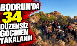 Bodrum'da 34 düzensiz göçmen yakalandı
