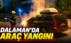 Dalaman’da araç yangını
