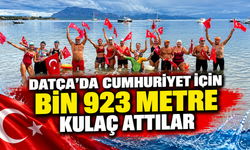 Datça’da Cumhuriyet için bin 923 metre kulaç attılar