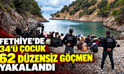Fethiye’de 34’ü çocuk 62 düzensiz göçmen yakalandı