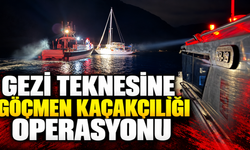 Gezi teknesine göçmen kaçakçılığı operasyonu