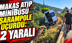 Makas atıp minibüsü şarampole uçurdu: 2 yaralı