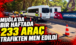Muğla’da bir haftada 233 araç trafikten men edildi