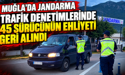 Muğla’da Jandarma trafik denetimlerinde 45 sürücünün ehliyeti geri alındı