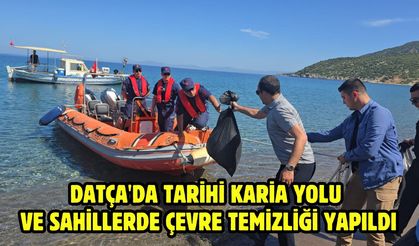 Datça'da tarihi Karia Yolu ve sahillerde çevre temizliği yapıldı
