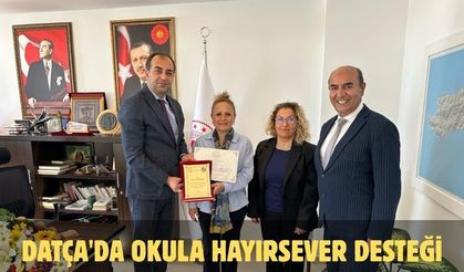 Datça'da okula hayırsever desteği