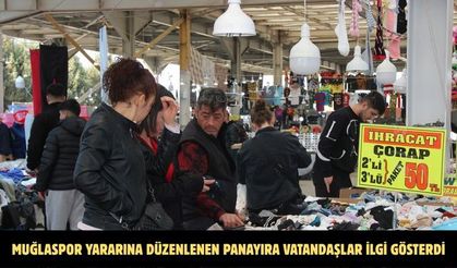 Muğlaspor yararına düzenlenen panayıra vatandaşlar ilgi gösterdi