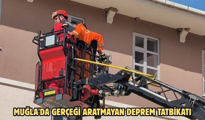 Muğla'da gerçeği aratmayan deprem tatbikatı